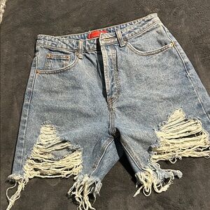 Signature8 Distressed Blue Jean Shorts